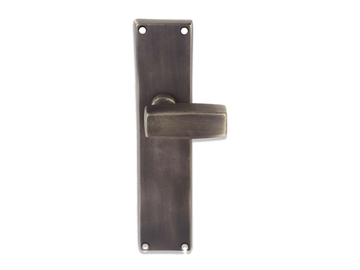 LANGHE - Bronze door handle on back plate by GIARA ART DESIGN-BRONZE - view 3